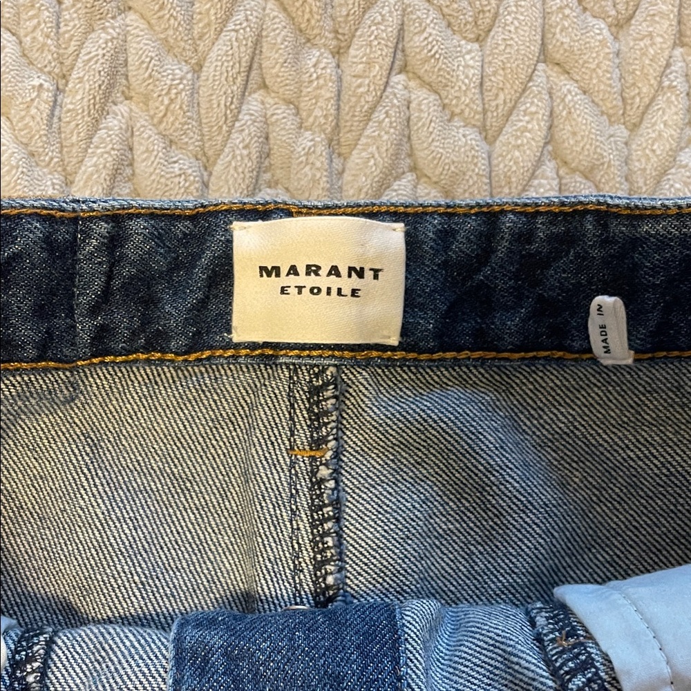 Isabel Marant Dark Blue Denim Button-Front Midi Skirt - Picture 8 of 10